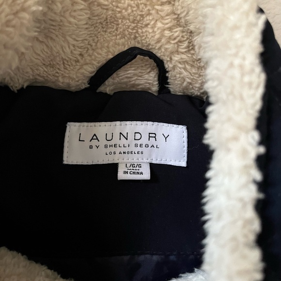 Laundry by Shelli Segal Pretoria Navy Quilted Jacket L Equestrian Winter Coat - Picture 8 of 12